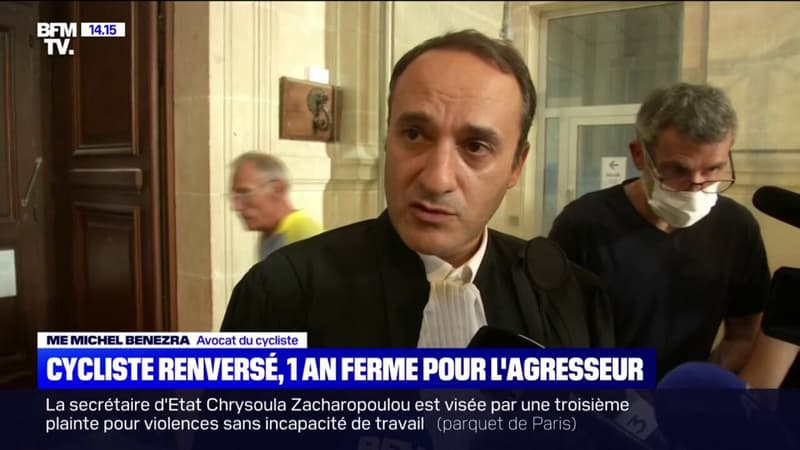 Cycliste renversé et passé à tabac: 1 an de prison ferme pour le chauffeur de camion