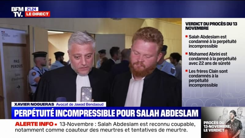 Procès du 13-Novembre: pour Me Xavier Nogueras, avocat de Mohammed Amri, “les peines font preuve d’humanité”