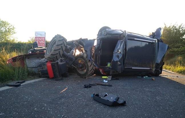 Hérault : Quatre blessés dans un grave accident entre un tracteur et deux voitures