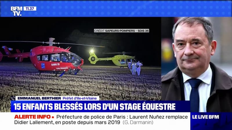 Enfants blessés lors d’un stage équestre: “2 hélicoptères et 11 ambulanciers sont intervenus pour évacuer rapidement les blessés”, raconte Emmanuel Berthier, préfet d’Ille-et-Vilaine