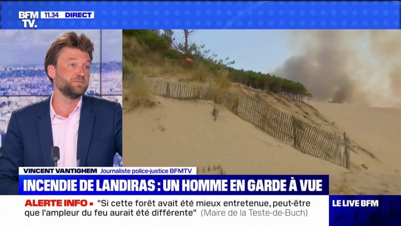 Incendie de Landiras: ce que l’on sait du profil de l’homme en garde à vue