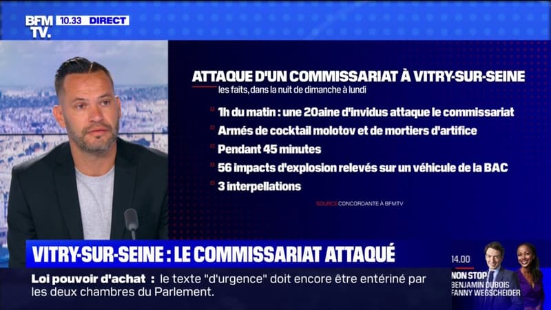 Attaque contre le commissariat de Vitry-sur-Seine: les individus étaient armés de cocktails molotov et de mortiers d’artifice
