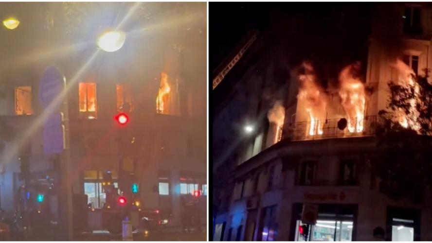 VIDEO CHOC – Un immeuble s’embrase en plein Paris : 150 pompiers mobilisés !