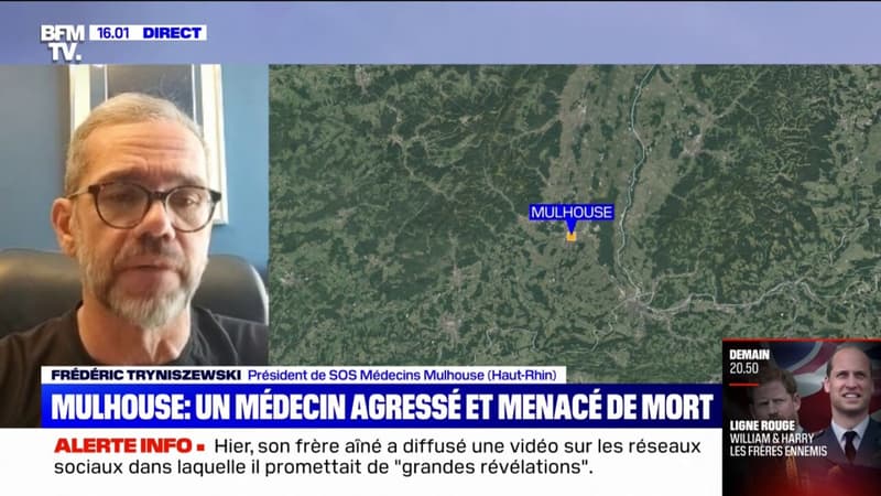 Médecin agressé à Mulhouse: “Il s’est fait tirer dessus par l’arrière, au niveau de ses cuisses”, raconte le président de SOS Médecins Mulhouse