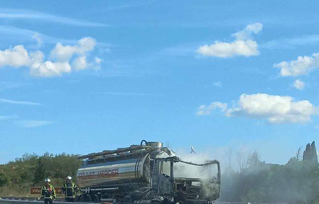 Nîmes : L’autoroute A9 coupée en raison d’un poids lourd en feu