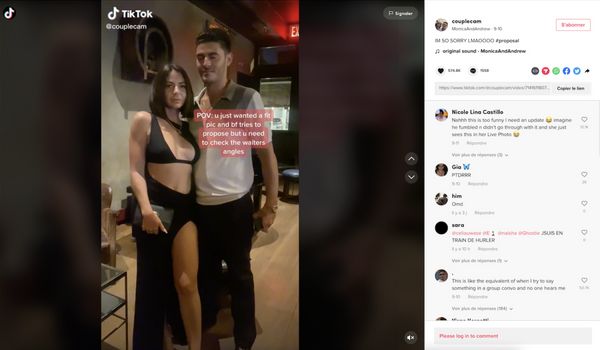 Elle gâche sa demande en mariage en voulant prendre une photo