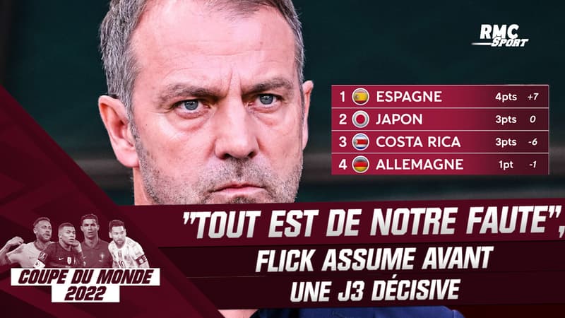 Allemagne : “Tout est de notre faute”, Flick assume avant la 3e journée