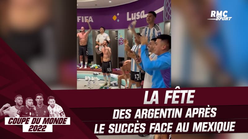 Coupe du monde 2022 : La fête dans le vestiaire argentin après le succès important face au Mexique