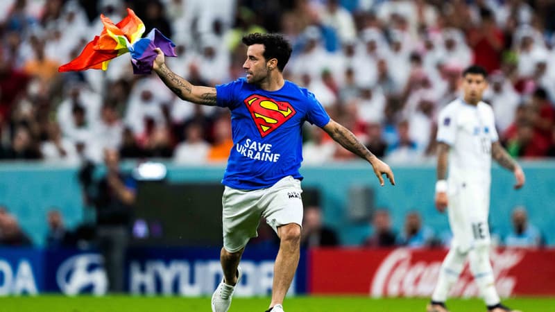 Coupe du monde 2022: aucune poursuite contre l’homme qui a pénétré sur le terrain avec un drapeau arc-en-ciel