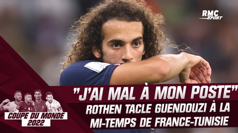 Tunisie-France : “J’ai mal à mon poste” reagit Rothen après la première mi-temps de Guendouzi