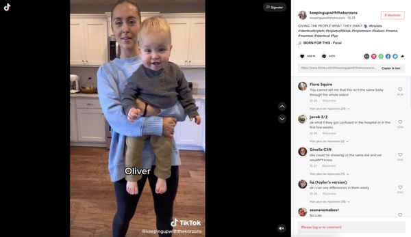 Une maman dévoile comment elle différencie ses triplés identiques et c’est impressionnant