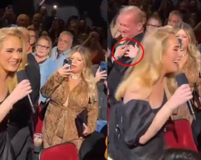 Un fan audacieux tente de donner son numéro de téléphone à Adele