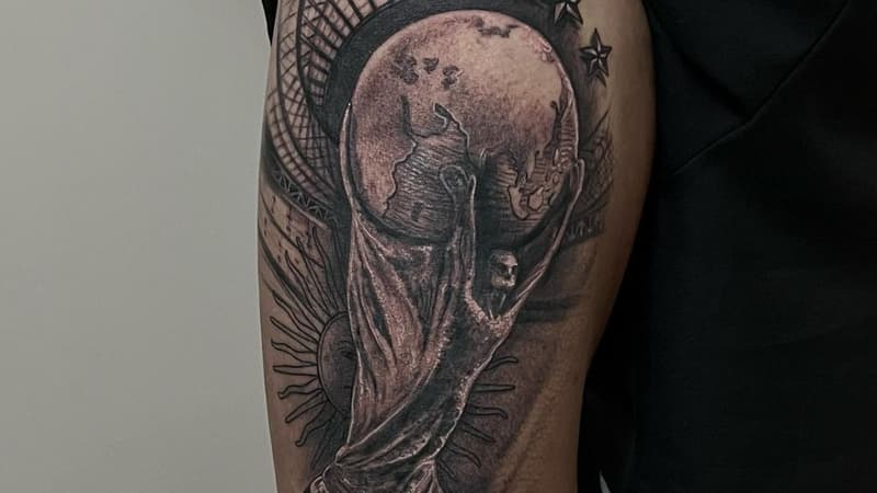 Argentine: Di Maria se fait tatouer le trophée de la Coupe du monde