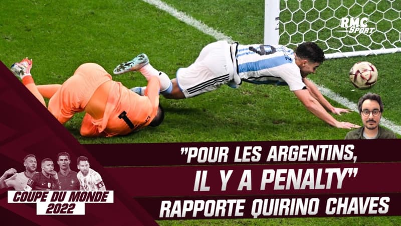 Coupe du monde 2022 : “Pour les Argentins, il y a penalty” sur Alvarez, rapporte Quirino Chaves