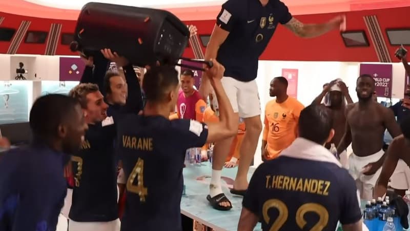 France-Maroc: “Mets du son!”, les images de la grosse fête des Bleus dans le vestiaire sur le tube de Gala