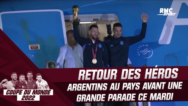Coupe du monde : les héros argentins de retour au pays avant une grande parade à Buenos Aires