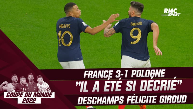 France 3-1 Pologne : “Giroud a tellement été décrié” félicite Deschamps (après le record de buts)