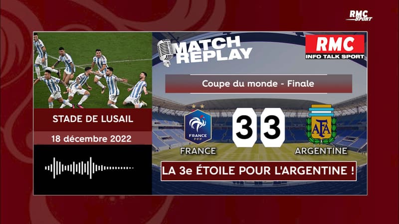 France 3-3 Argentine (2-4 tab) : L’Albiceleste décroche la 3e étoile après une finale d’anthologie… Le goal replay du match