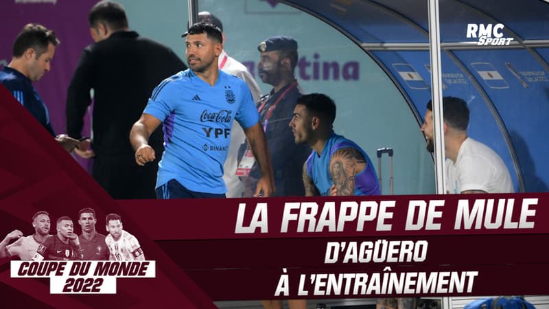 France – Argentine : La frappe de mule d’Agüero à l’entraînement