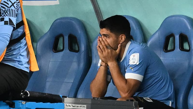 Coupe du monde: les images fortes de Suarez, qui fond en larmes en voyant le but de la Corée qui élimine l’Uruguay