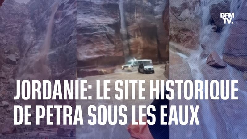 Jordanie: des pluies torrentielles créent des chutes d’eau sur le site historique de Petra