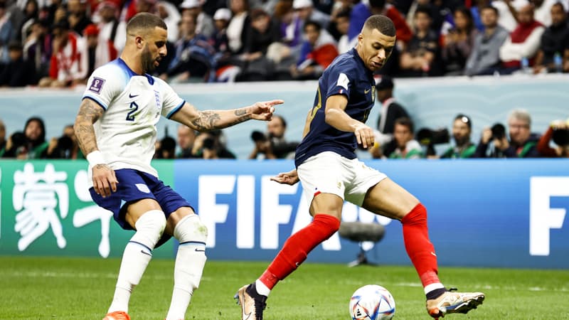France-Angleterre: quand Walker snobe la main tendue de Mbappé avant le match