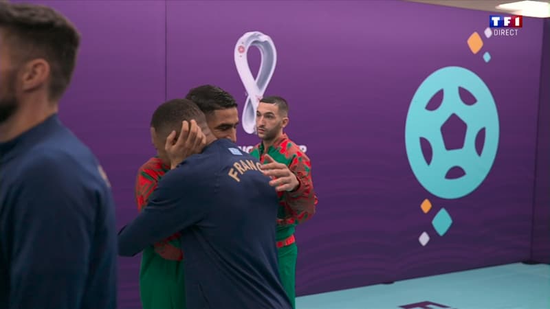 France-Maroc: la belle image de la complicité ente Mbappé et Hakimi juste avant de rentrer sur la pelouse