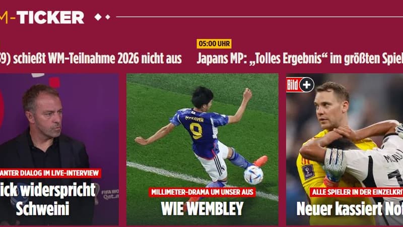 Coupe du monde 2022: “comme à Wembley”, l’Allemagne se sent flouée après le but japonais