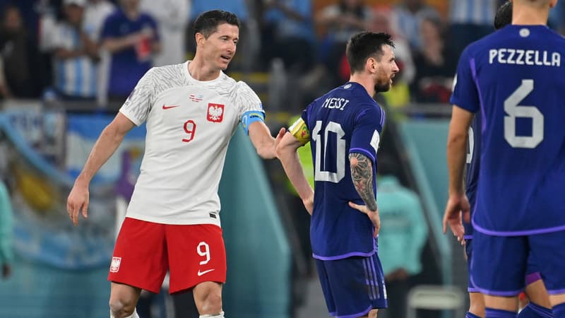 Argentine-Pologne: quand Messi snobe Lewandowski en plein match
