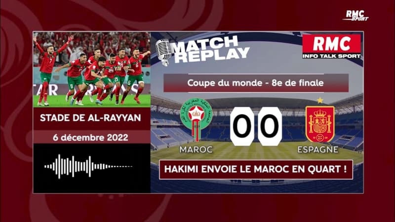 Maroc 0-0 Espagne : La catastrophique séance de tirs au but des Espagnols avec les commentaires RMC