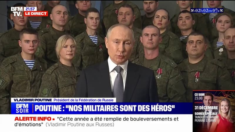 “Toutes ces personnes sont nos héros”: le message de Vladimir Poutine aux militaires russes sur le front en Ukraine