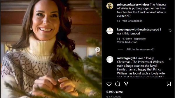 Kate Middleton radieuse : elle recycle son pull de Noël canon pour apporter la touche finale à son sapin