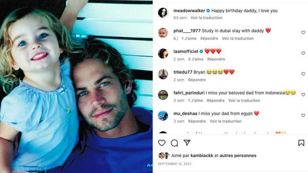 Mort de Paul Walker : l’hommage déchirant de sa fille, Meadow, neuf ans après le drame