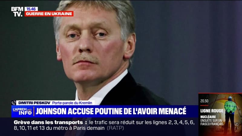 “C’est un mensonge”: Dmitri Peskov dément les menaces de Poutine envers Boris Johnson