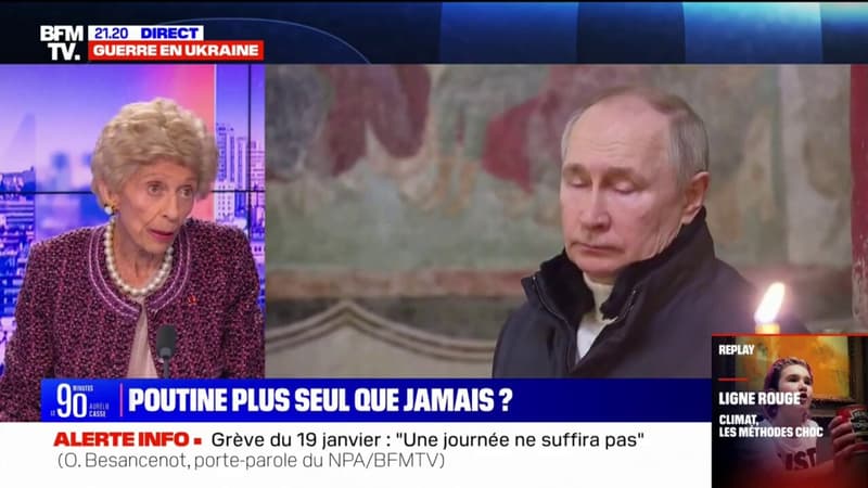 “Ça n’a ébloui personne”: Hélène Carrère d’Encausse réagit à la présence de Vladimir Poutine à la messe du Noël orthodoxe
