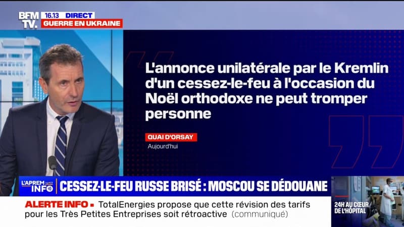 Cessez-le-feu russe en Ukraine: la France dénonce “une tentative grossière” qui “ne peut tromper personne”