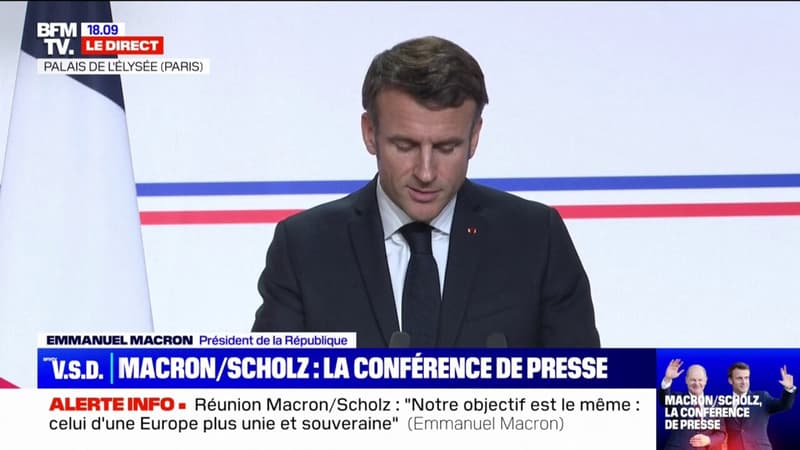 Emmanuel Macron: “Nous allons lancer en cette année 2023 un premier billet de train franco-allemand pour les jeunes”