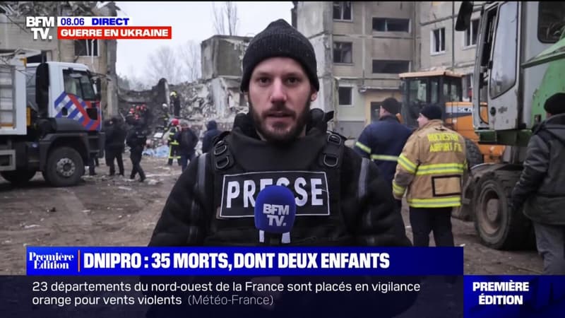 Frappe russe à Dnipro: le bilan s’alourdit à 35 morts dont 2 enfants selon les autorités ukrainiennes