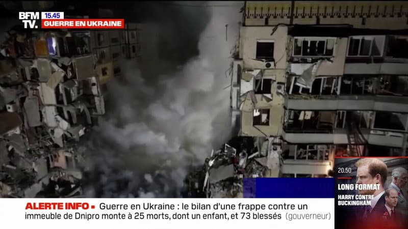 Guerre en Ukraine: la frappe russe sur un immeuble d’habitation à Dnipro a fait 25 morts