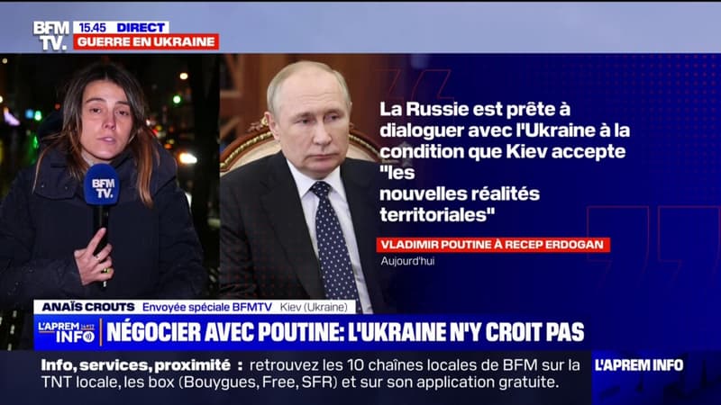 L’Ukraine n’accepte pas les conditions que pose Vladimir Poutine pour entamer un dialogue de paix