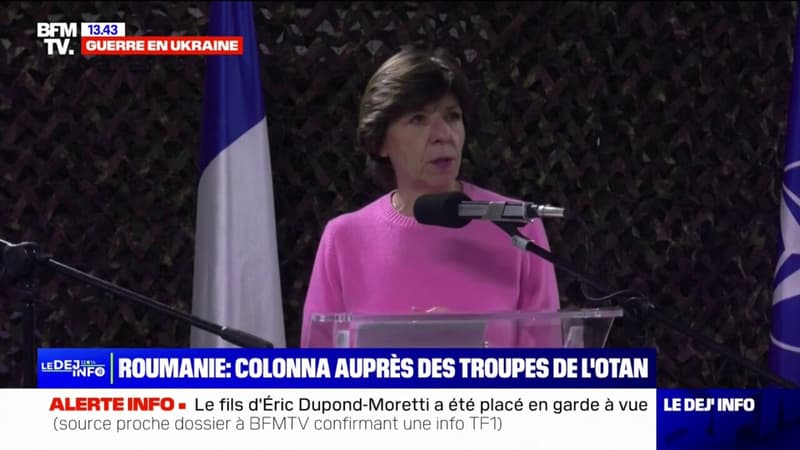 La ministre des Affaires étrangères Catherine Colonna en Roumanie auprès des troupes de l’Otan