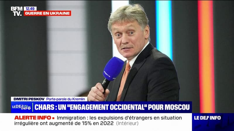 Livraison de chars à l’Ukraine: le porte-parole du Kremlin dénonce une “implication directe [des Occidentaux] dans le conflit”
