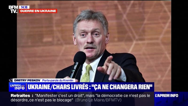 Livraison de chars à l’Ukraine: pour le porte-parole du Kremlin, les pays occidentaux “ne sont pas en mesure de changer la situation”