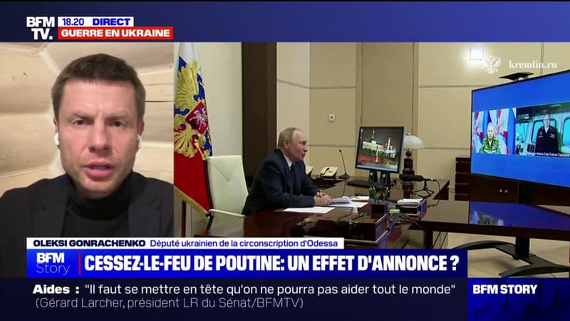 Oleksi Gonrachenko, député ukrainien, sur le cessez-le-feu russe: “Ne faisons pas le jeu de Poutine”