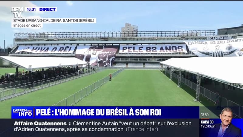 Pelé: l’heure du recueillement au stade de Santos