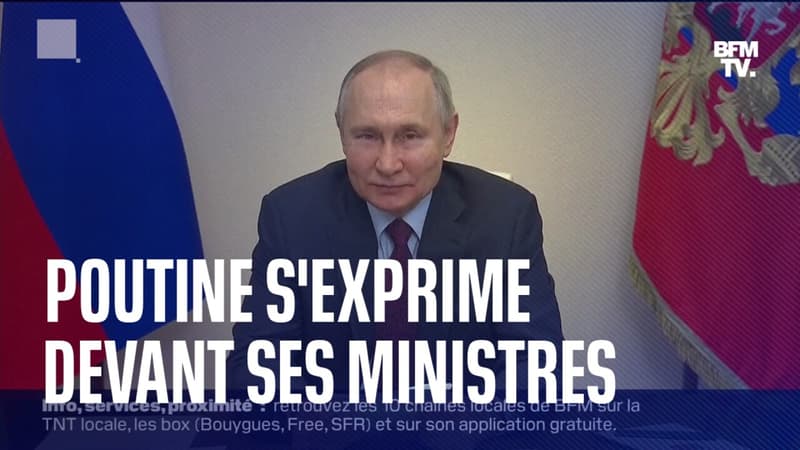 Ukraine: Vladimir Poutine s’exprime devant ses ministres