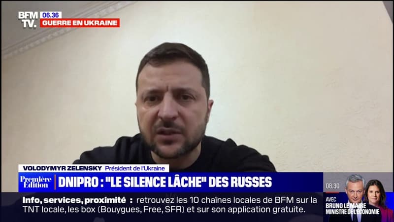 Ukraine: Zelensky condamne le “silence lâche” des Russes à propos de la frappe de Dnipro