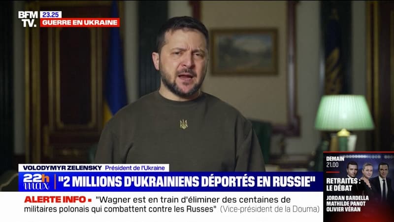 Volodymyr Zelensky: “Environ 2 millions d’Ukrainiens ont été déportés vers la Russie”