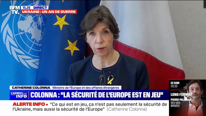 Catherine Colonna: “Nous mettons en garde” la Chine contre toute aide matérielle à la Russie