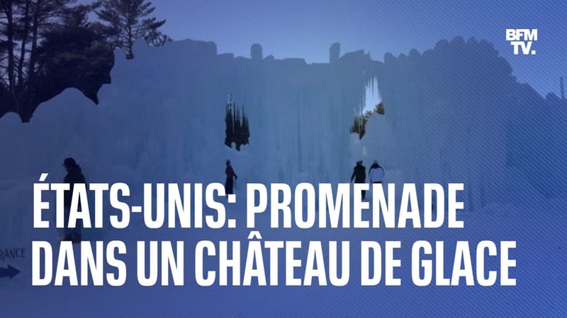 États-Unis: ces visiteurs se promènent dans un château de glace